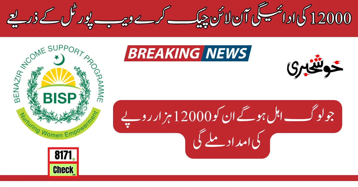 12000 کی ادائیگی آن لائن چیک کرے ویب پورٹل کے ذریعے