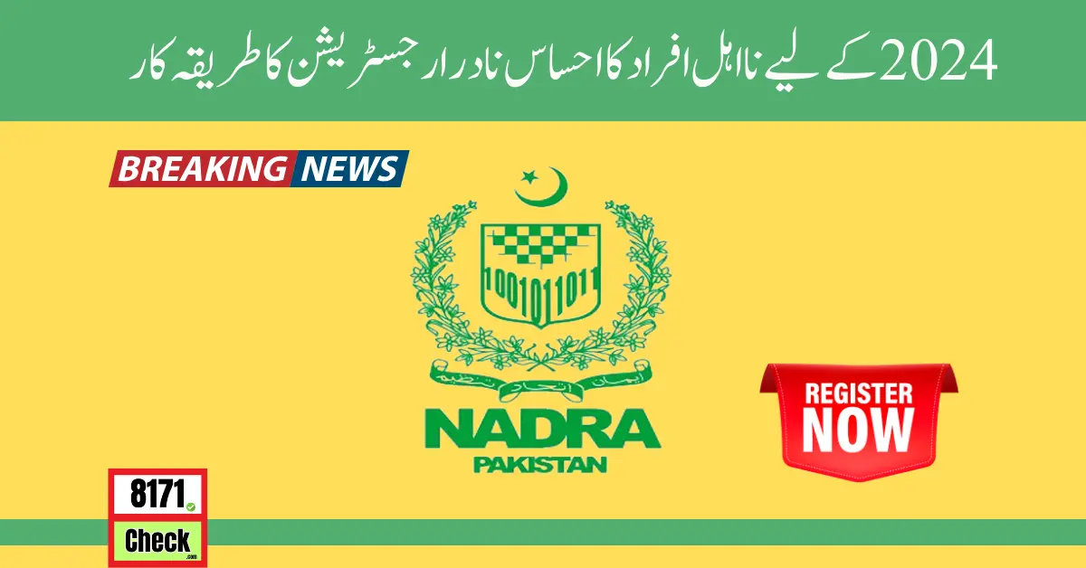 Ineligible Persons Ehsaas NADRA Registration Procedure For 2024