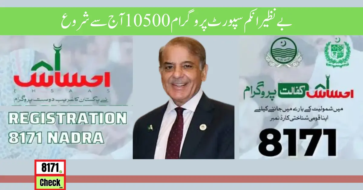 Benazir Income Support Program 10500 Start Today