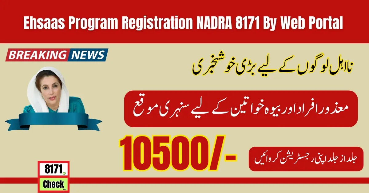 Ehsaas Program Registration NADRA 8171 By Web Portal 2024