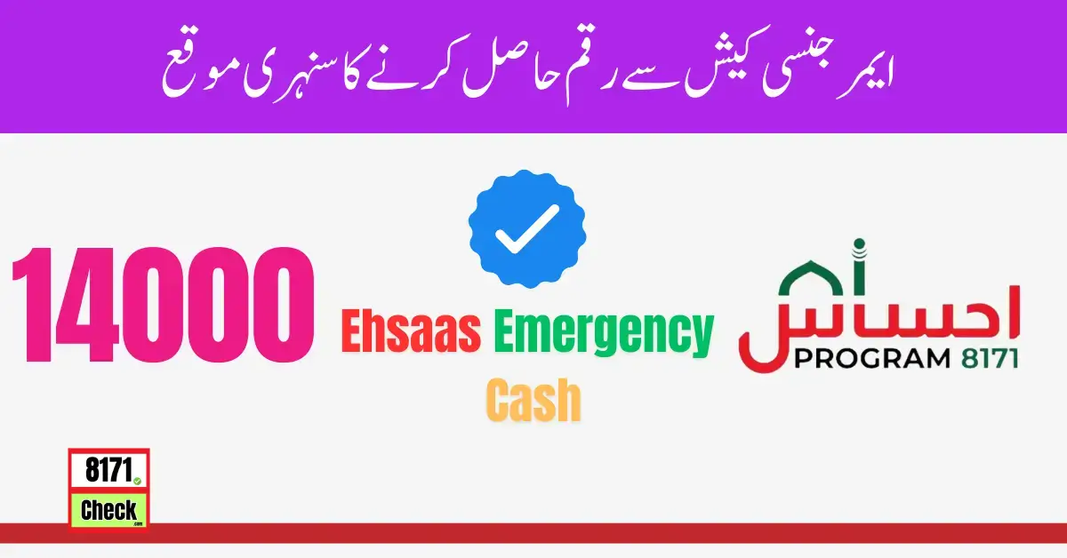 Ehsaas Emergency Program 14000 New Payment 2024