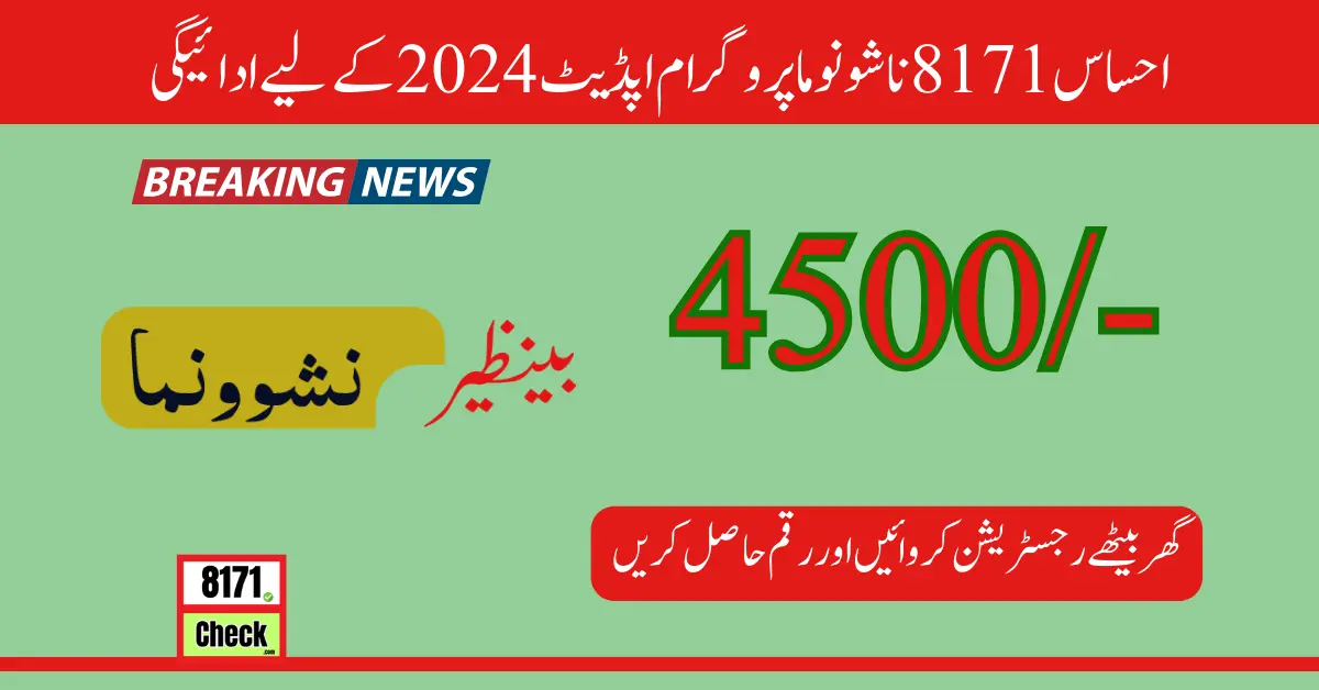 احساس 8171 ناشونوما پروگرام اپڈیٹ 2024 کے لیے ادائیگی