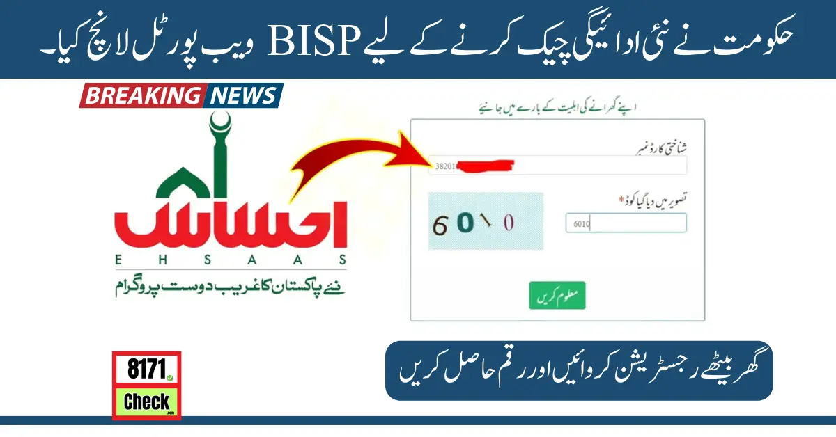 حکومت نے نئی ادائیگی چیک کرنے کے لیے BISP ویب پورٹل لانچ کیا۔